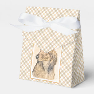Dachshund (Longhaired) Painting - Original Dog Art Favor Box