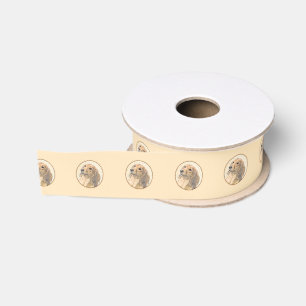 Dachshund (Longhaired) Painting - Original Dog Art Grosgrain Ribbon