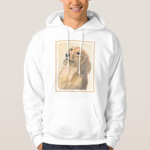 Dachshund (Longhaired) Painting - Original Dog Art Hoodie