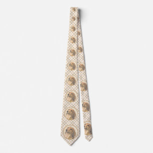 Dachshund (Longhaired) Painting - Original Dog Art Tie