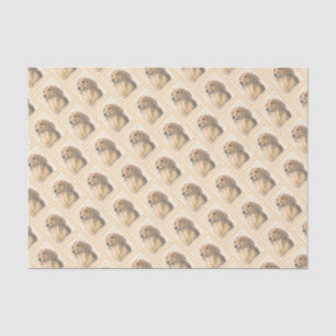 Dachshund (Longhaired) Painting - Original Dog Art Tissue Paper