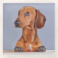 Dachshund Looking Away Doxie Dog Birthday Poster