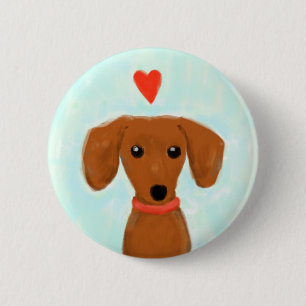 Dachshund Love 2 Inch Round Button