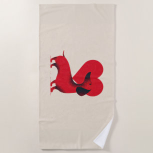Dachshund Love – Cute Dog Heart Design Beach Towel