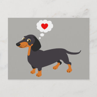 Dachshund Love Doxie Heart Postcard