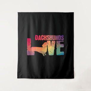 Dachshund Love Doxie Wiener Dog Tapestry