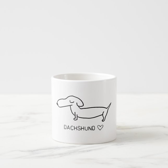 Dachshund Love Espresso Cup (Front)