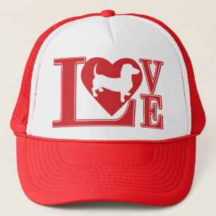 Dachshund Love Heart Trucker Hat