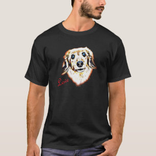 Dachshund Love Long Haired Wiener Dog Puppy Dog Mo T-Shirt