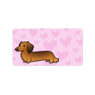 Dachshund Love (longhaired) Label