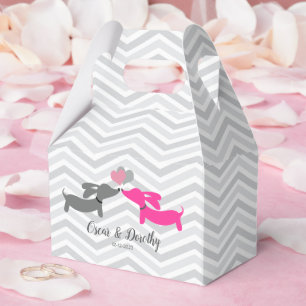 Dachshund Love Mariage Ballotins personnalisés