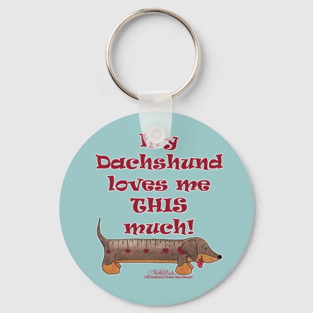 Dachshund Love Metre Keychain (Front)