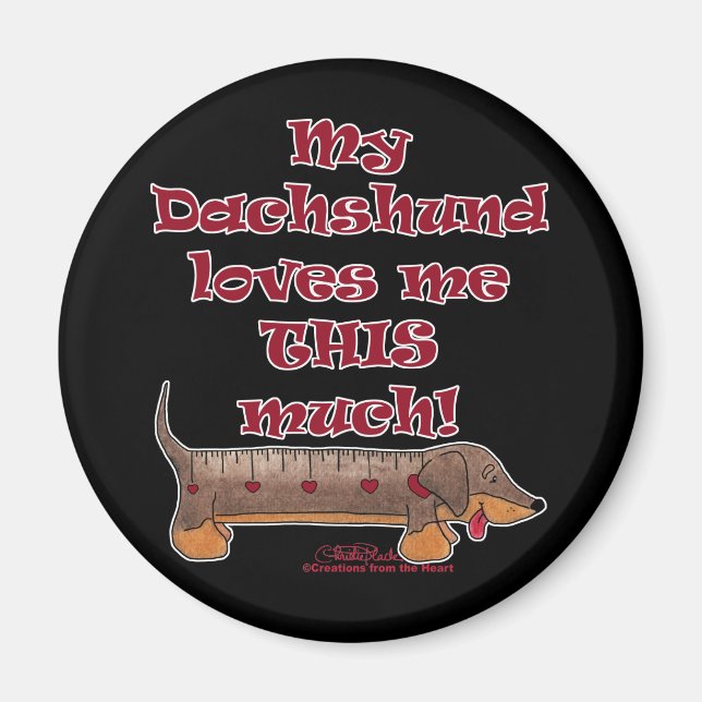 Dachshund Love Metre Magnet (Front)