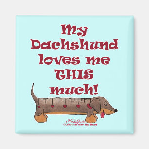 Dachshund Love Metre Magnet