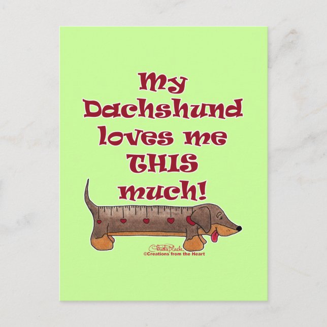 Dachshund Love Metre Postcard (Front)