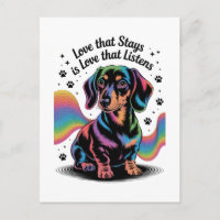 Dachshund Love That Stays Is Love That Listens