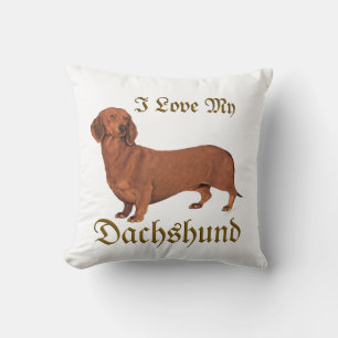 Dachshund Love Throw Pillow