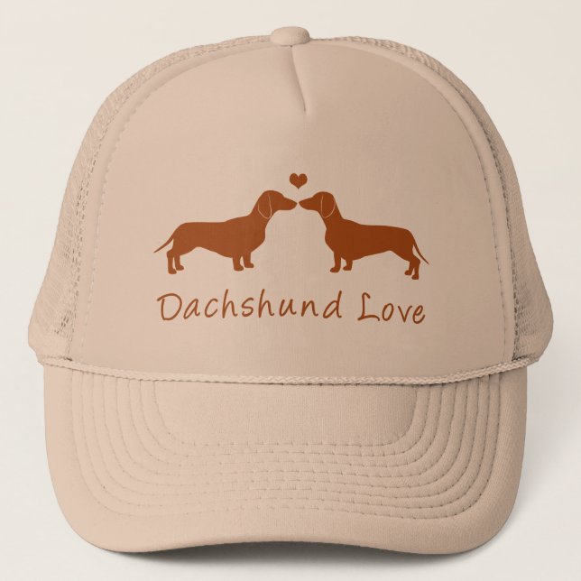 Dachshund Love! Trucker Hat (Front)