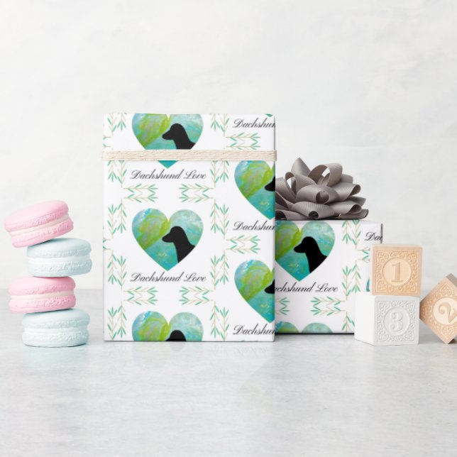 Dachshund Love Wrapping Paper (Baby Shower)