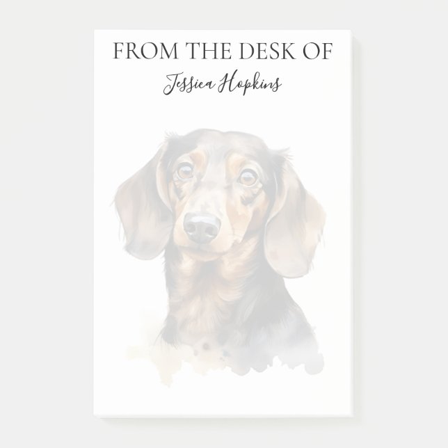 Dachshund Lover Monogrammed Dog Post-it Notes (Front)