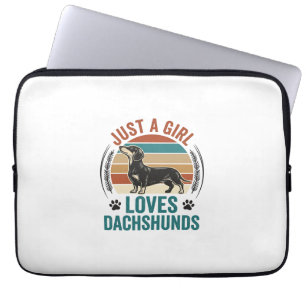 Dachshund Lover Shirt Vintage Sunset Dog Graphic_1 Laptop Sleeve