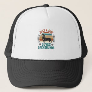 Dachshund Lover Shirt Vintage Sunset Dog Graphic_1 Trucker Hat