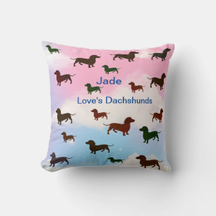 Dachshund Lover's Throw Pillow
