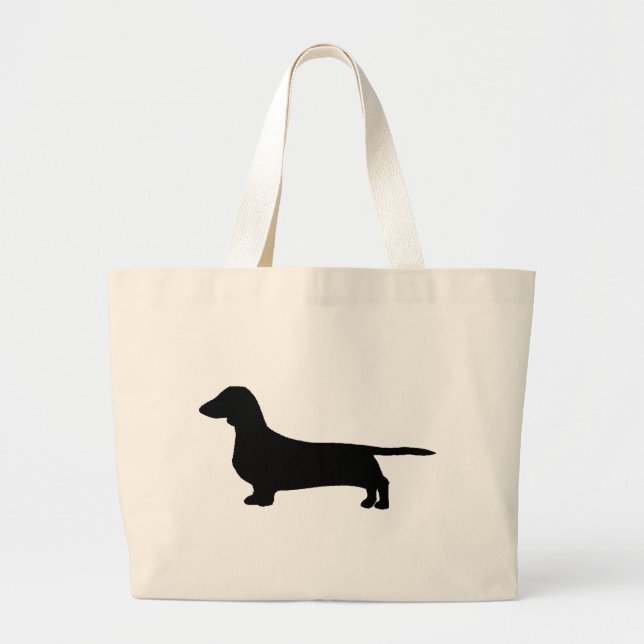 Dachshund Low Large Tote Bag (Front)