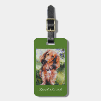 Dachshund luggage purse or key chain tag