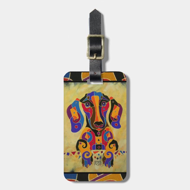 Dachshund Luggage Tag (Front Vertical)