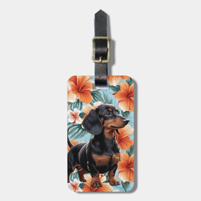 Dachshund Luggage Tags (Front Vertical)