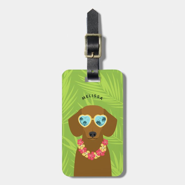 Dachshund Luggage Tags (Front Vertical)
