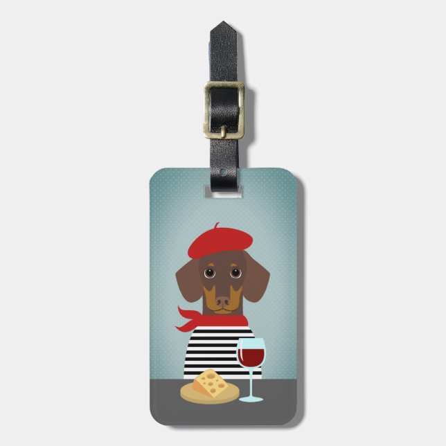 Dachshund Luggage Tags (Front Vertical)