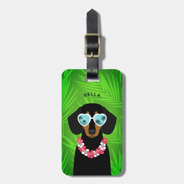 Dachshund Luggage Tags (Front Vertical)