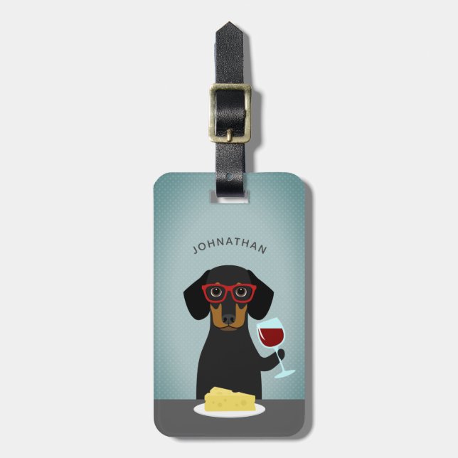 Dachshund Luggage Tags (Front Vertical)
