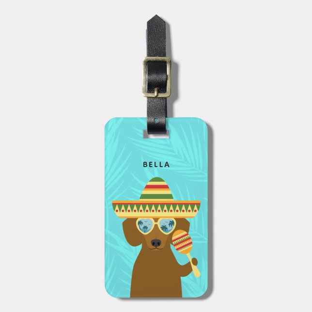 Dachshund Luggage Tags (Front Vertical)
