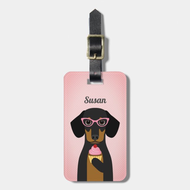 Dachshund Luggage Tags (Front Vertical)