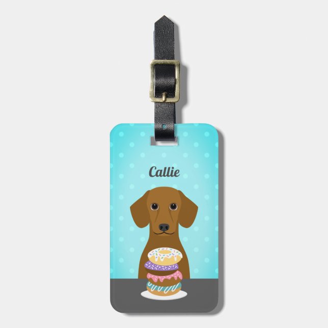 Dachshund Luggage Tags (Front Vertical)