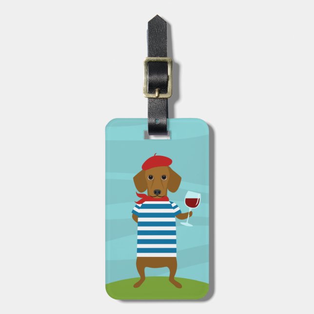 Dachshund Luggage Tags (Front Vertical)