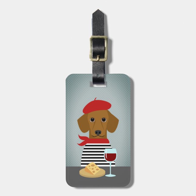 Dachshund Luggage Tags (Front Vertical)