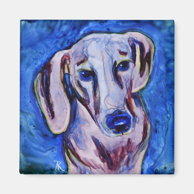 Dachshund Magnet - "Lavender Doxie" (Devant)