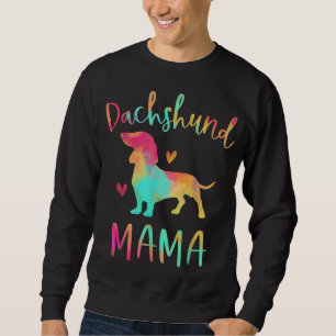 Dachshund Mama Colourful Doxie Gifts Dog Mom Sweatshirt