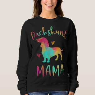 Dachshund Mama Colourful Doxie Gifts Dog Mom Sweatshirt