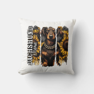 Dachshund Mama Throw Pillow