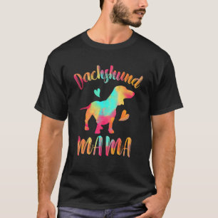 Dachshund Mama Watercolor Doxie Wiener Dog Mom Wom T-Shirt
