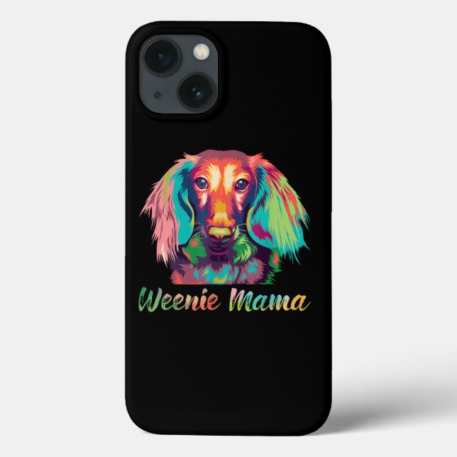 Dachshund Mama Wiener Dog Pink Flowers Cute Weenie Case-Mate iPhone Case (Back)