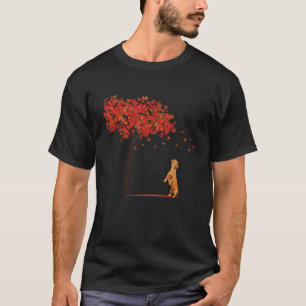 Dachshund Maple Tree Thanksgiving Day Cute Dog Dox T-Shirt