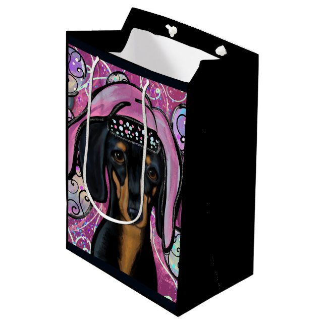 DACHSHUND         MEDIUM GIFT BAG (Front Angled)