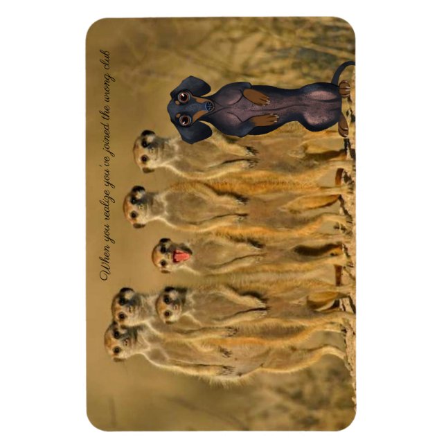 Dachshund Meerkat Magnet (Vertical)