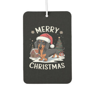 Dachshund Merry Christmas Classic T-Shirt Air Freshener